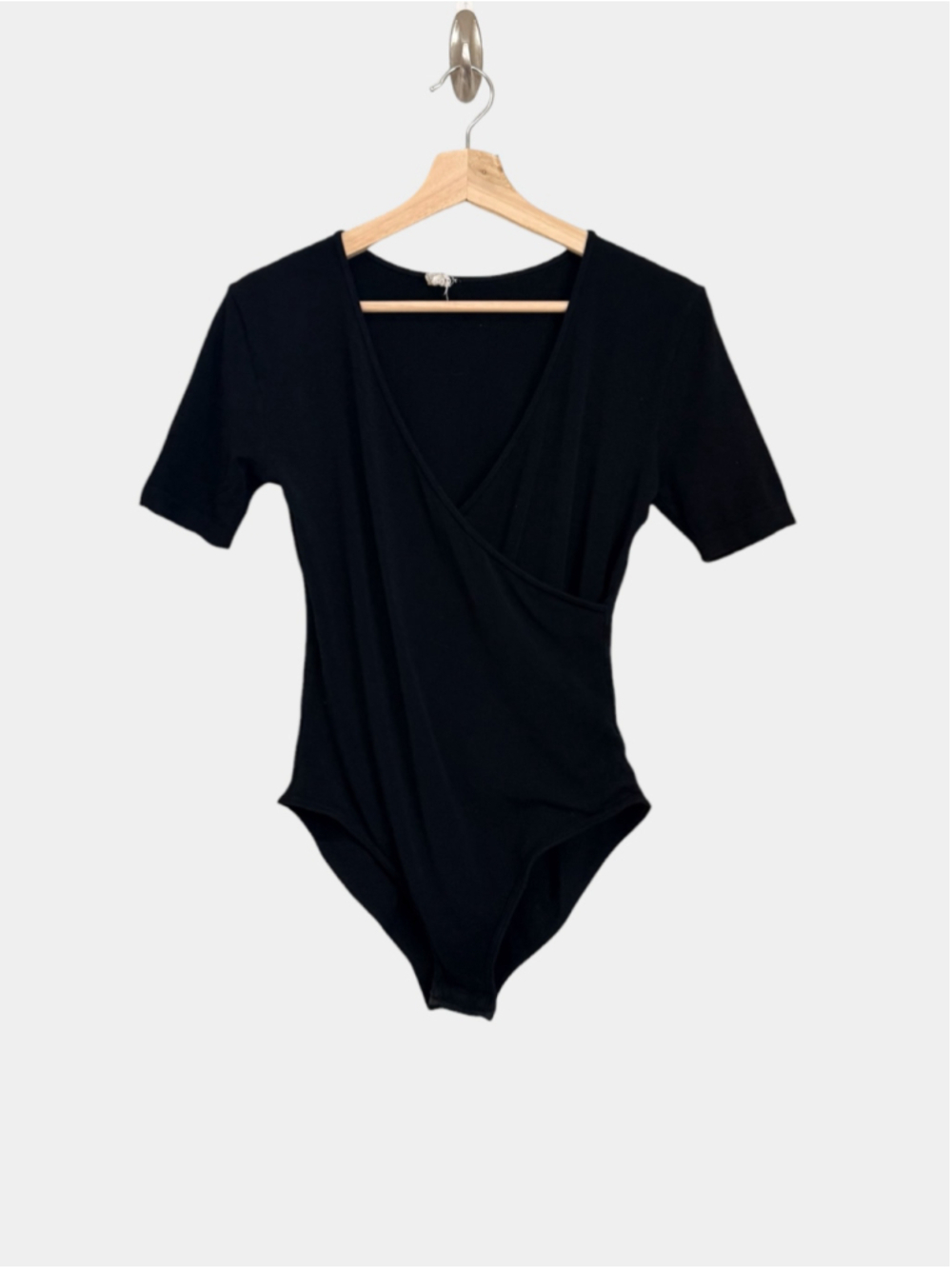 C'EST MOI Cotton Blend Short Sleeves Bodysuit, Casual Top, Sz OS - Picture 6 of 15